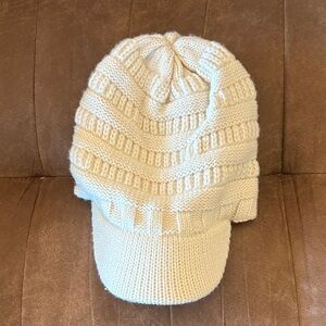 Nine West Cream colored Knit Hat